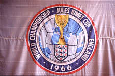 Football memorabilia: the flag that flew over Wembley during the 1966 World Cup Final. A rare collectable item...