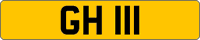 Personalised number plate: GH III