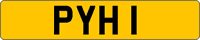 Personalised number plate: PYH I